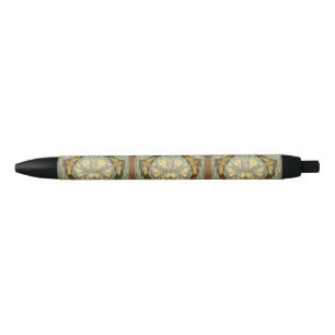 Sage Green Art Nouveau Lily Insect Pattern Pen