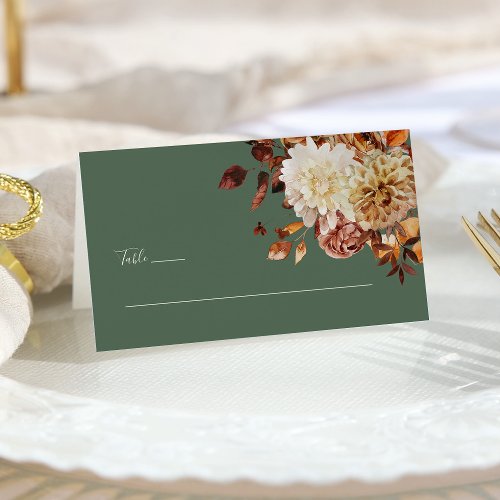 Sage Green Autumn Place Card
