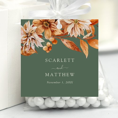Sage Green Autumn Thank You Favor Tag
