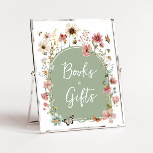 Sage Green Baby Bloom Baby Showe Books and Gifts Poster
