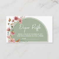 Sage Green Baby Bloom Baby Shower Diaper Raffle