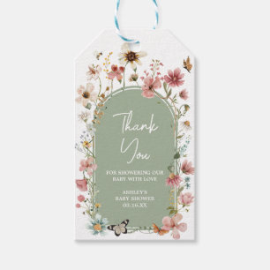 Sage Green Baby Bloom Baby Shower Favor Tags