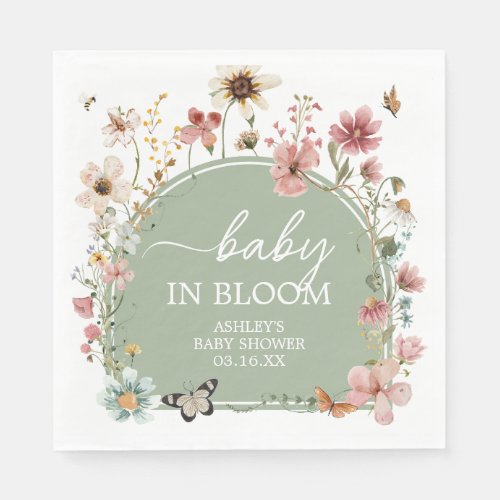 Sage Green Baby Bloom Baby Shower