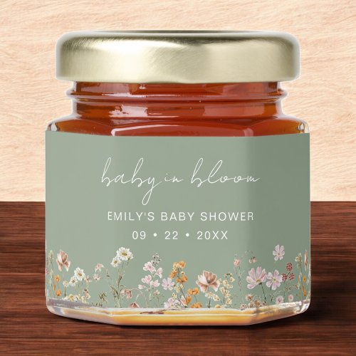 Sage Green Baby in Bloom Wildflower Baby Shower