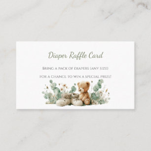 Sage Green Baby Shower Invitation Teddy Bear