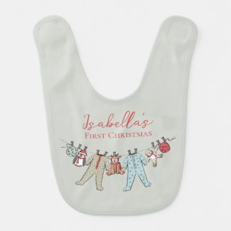 Sage Green Baby's First Christmas Gender Neutral