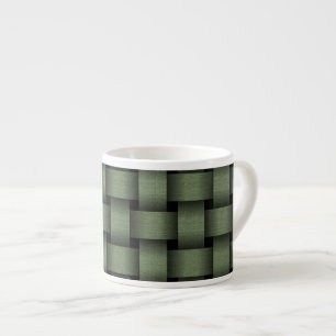 Sage Green Basket Weave Espresso Cup