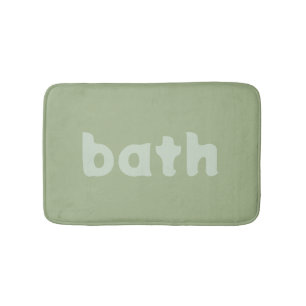 sage green bath mat