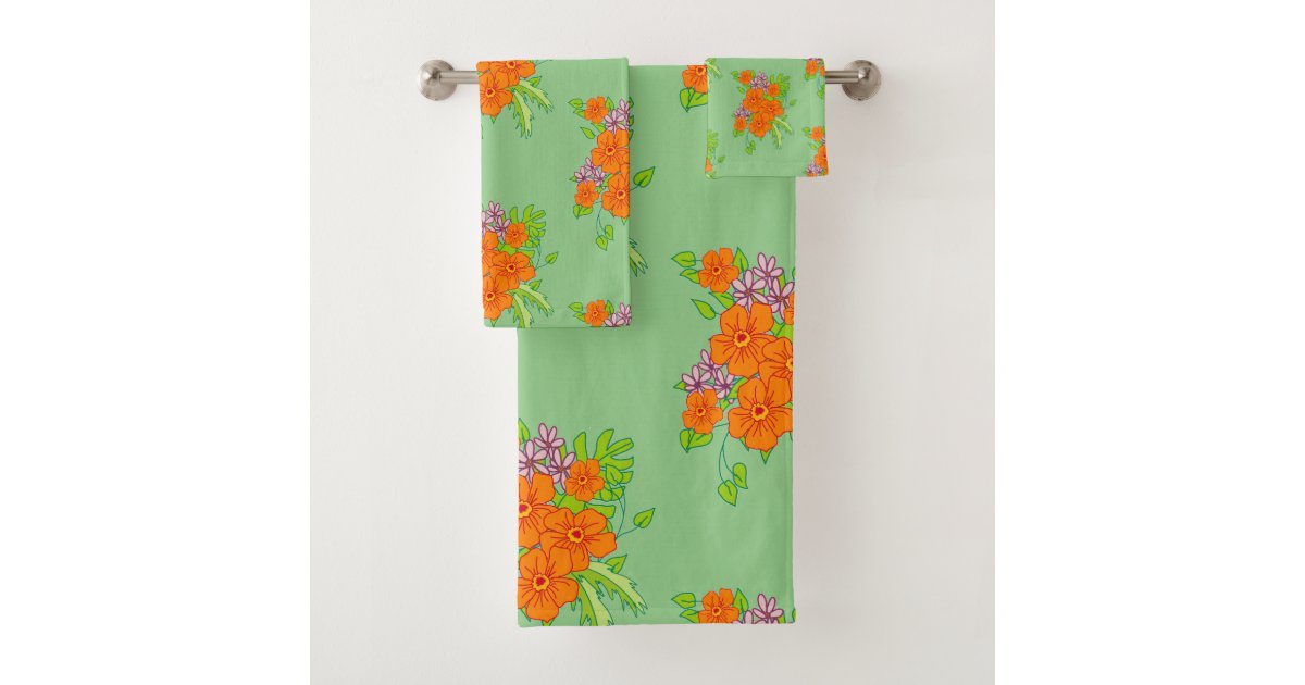 Forest Green Bathroom Towel Set