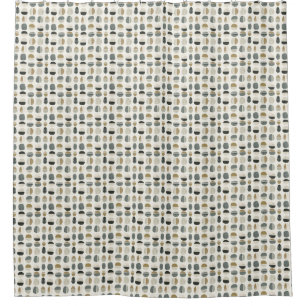 Sage Green & Beige Bohemian Style Abstract Shower Curtain