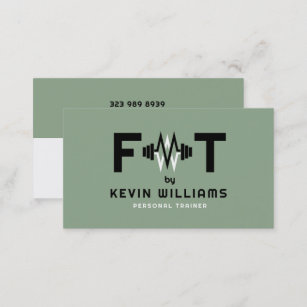 Black And Light Green Modern Personal Trainer Sport Business Card - Venngage