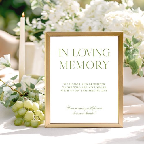 Sage Green & Blue Wedding In Loving Memory Sign Sage Green & Blue Wedding In Loving Memory Sign