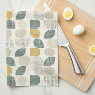Sage Green Boho Abstract Kitchen Towel