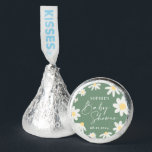 Sage Green Boho Daisy Flower hershey®'s kisses®<br><div class="desc">This Sage green round hershey®'s kisses® sticker is part of the Floral Daisy baby shower collection characterized by retro style with watercolor daisy flowers and neutral desert colors that is suitable for boy and girl, or gender-neutral baby shower. With countless customization options, this template is easily customizable to all events...</div>
