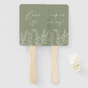 Sage Green Boho Flower Say Yes To The Dress Hand Fan