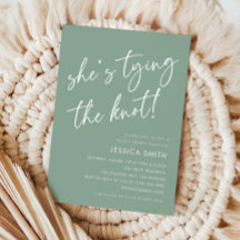 Sage Green Boho She's Tying the Knot Bridal Shower
