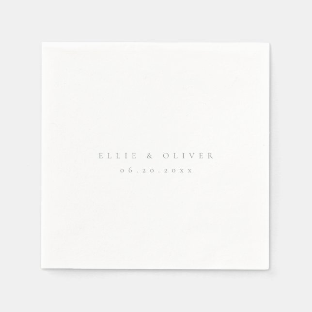 Sage Green Boho Wedding Modern Cocktail Napkins (Front)