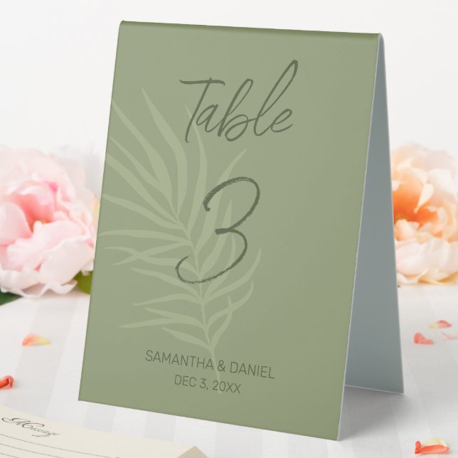 Sage Green Boho Wedding Table Tent (In SItu (Wedding))