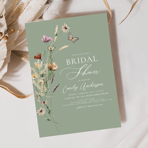 Sage Green Boho Wildflower Bridal Shower Script