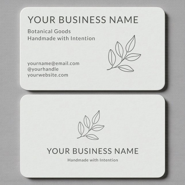 Sage Green Botanical Business Card (Creator Uploaded)