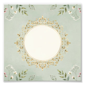 Sage Green Botanical Photo Gift — Wildflower Frame Print