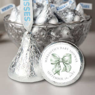 Sage Green Bow Baby Shower Hershey®'s Kisses®