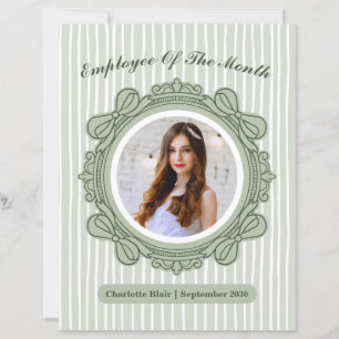 Sage Green Bow Frame Employee of the Month Award