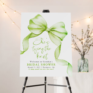 Sage Green Bow Knot Bridal Shower Welcome Sign