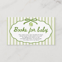 Sage Green Bow Matcha Baby Shower Books For Baby