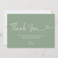 Sage green Boy Baby Shower Script Heart