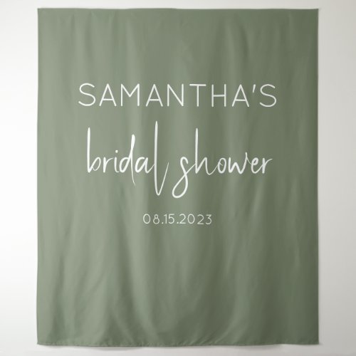 Sage Green Bridal Shower Backdrop