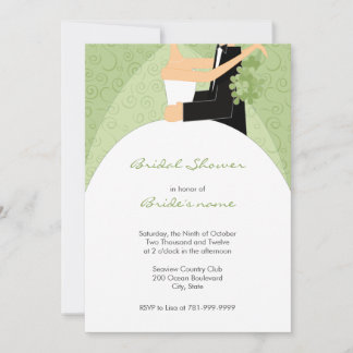 Sage Green Bridal Shower Invitations
