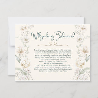 Sage Green Bridesmaid Proposal Card