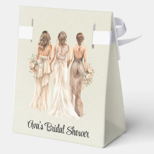 Sage Green Bridesmaids Bridal Shower Favor Boxes