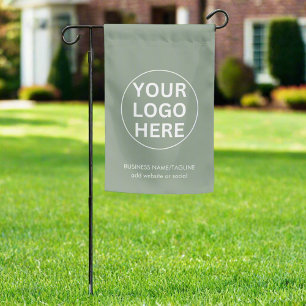 Sage Green Business Logo l Professional Marketing Garden Flag