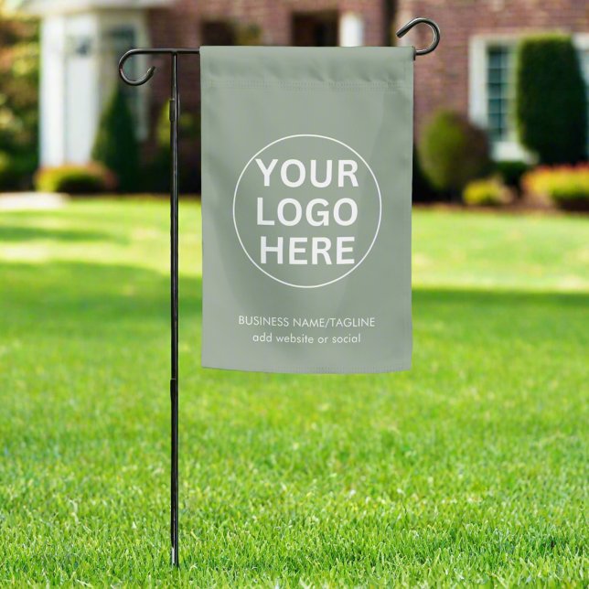Sage Green Business Logo l Professional Marketing  Garden Flag (Creator Uploaded)