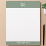 Sage Green Business Logo Professional Corporate  Letterhead<br><div class="desc">Introducing our sage green corporate letterhead,  professionally adorned with your business logo. This sophisticated stationery reflects the professionalism and identity of your brand,  perfect for enhancing your business communications with a personalized touch.</div>
