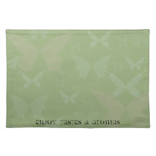 Sage Green Butterflies Wedding and Anniversary Placemat