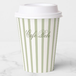 Sage Green Cafe Bebe Baby Shower Cups