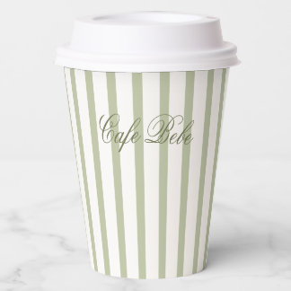 Sage Green Cafe Bebe Baby Shower Cups