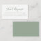 Sage Green Calligraphy Baby Shower Book Request