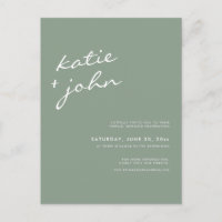 Sage Green Calligraphy Virtual Wedding