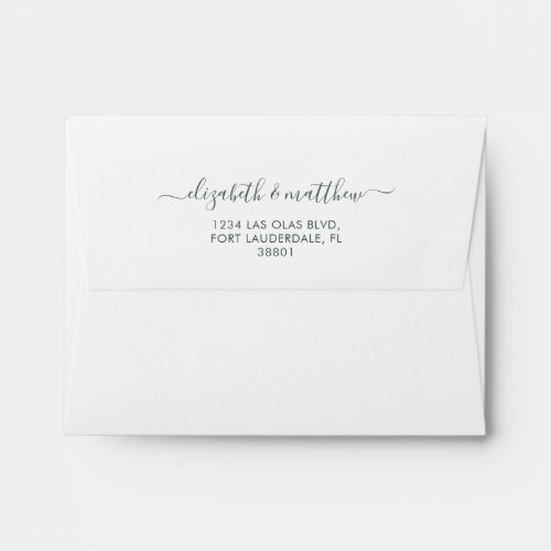 Sage Green Calligraphy Wedding Invitation Envelope