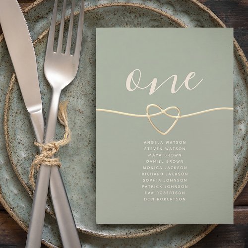 Sage Green Calligraphy Wedding Seating Chart