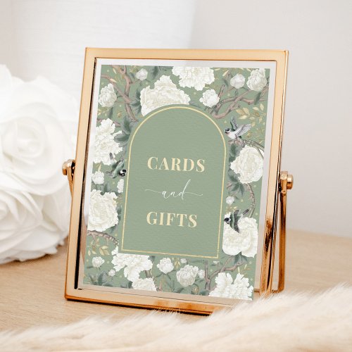 Sage Green Cards  Gifts Elegant Chinoiserie Sign