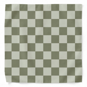 Sage Green Checkerboard Bandana