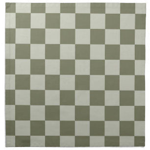 Sage Green Checkerboard Cloth Napkin
