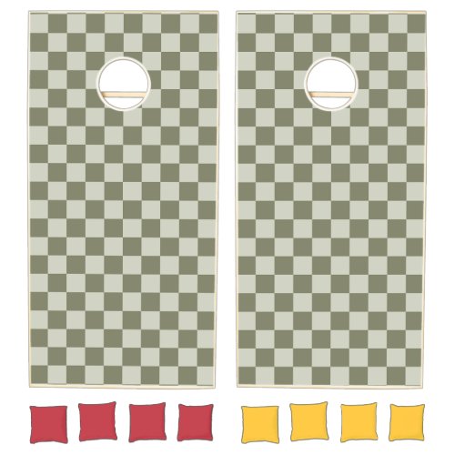 Sage Green Checkerboard Cornhole Set