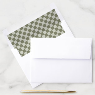 Sage Green Checkerboard Envelope Liner