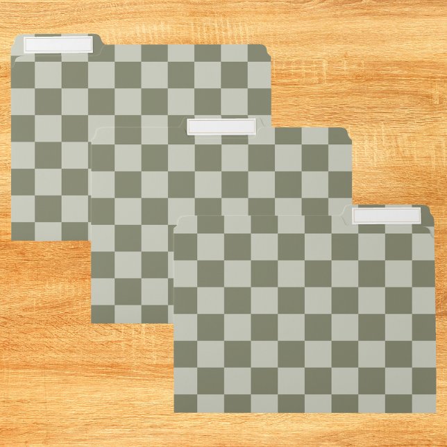 Sage Green Checkerboard File Folder (Creator Uploaded)